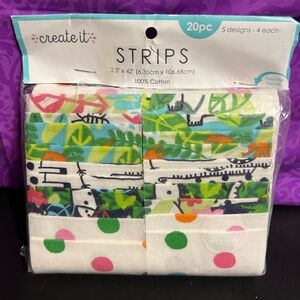 🎨 Create It! 100% Cotton Fabric Strips – Safari Foliage Print Bundle (20pc)